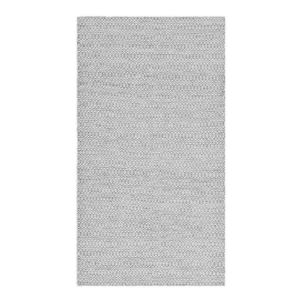 Slate Geometric Flat Woven Wool 9' x 12' Area Rug