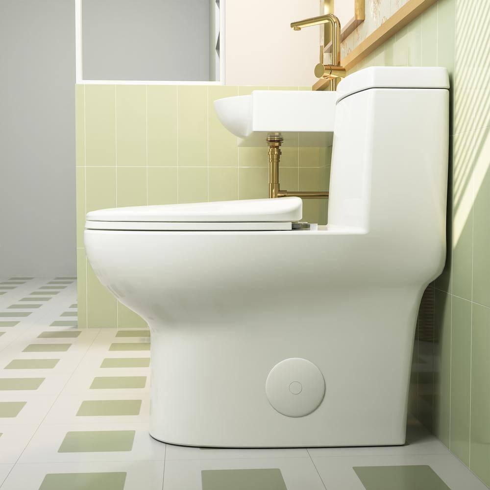 Ally Standard Bathroom Toielt, Modern Toilet with Comfort Chair Height Floor Mounted(Seat Included)
