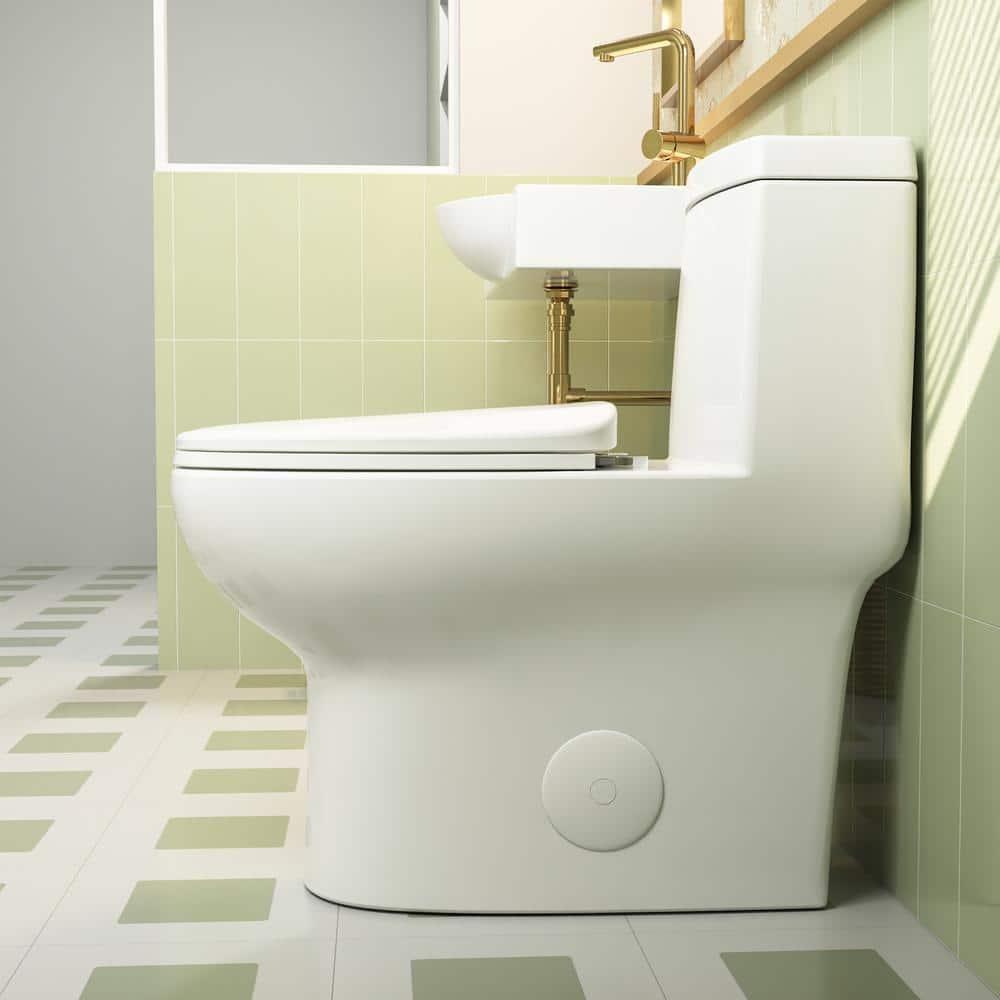Ally Standard Bathroom Toielt, Modern Toilet with Comfort Chair Height Floor Mounted(Seat Included)