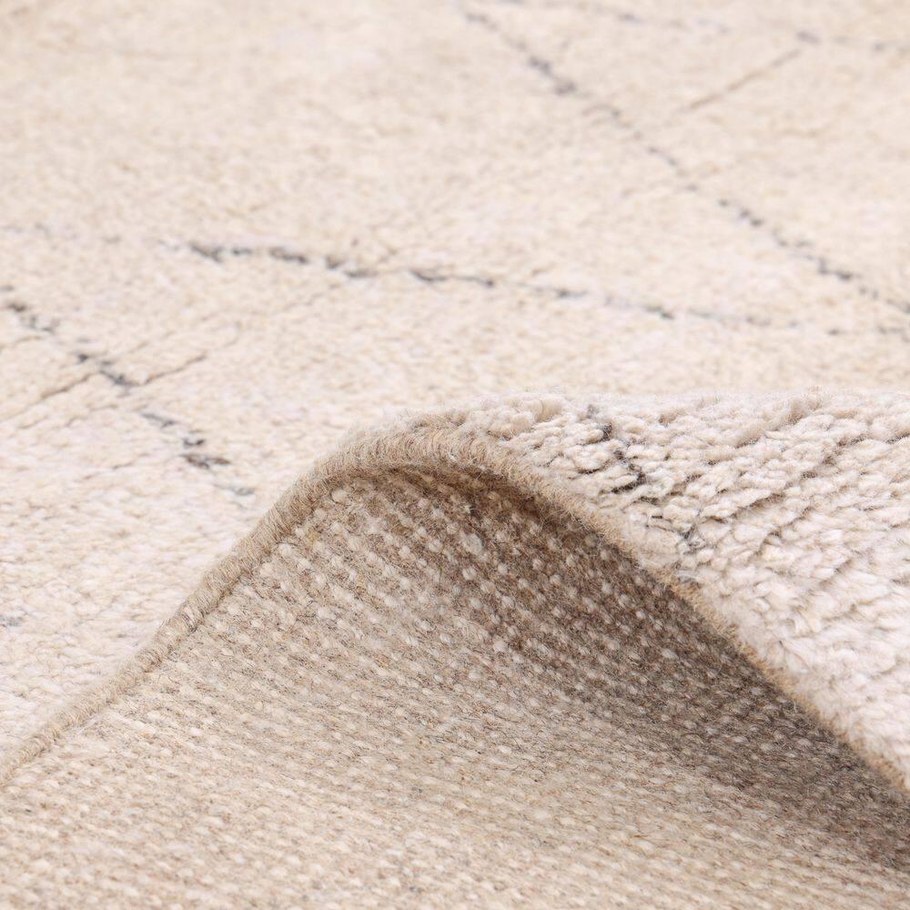 Ferra Hand-Knotted Wool-Blend Moroccan Style Shag Rug - 5' x 8'