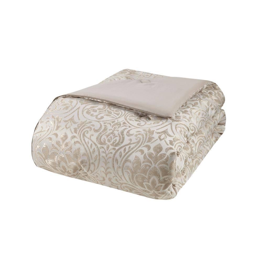 Madison Park Emilia 12 Piece Jacquard Comforter Set with Bed Sheets