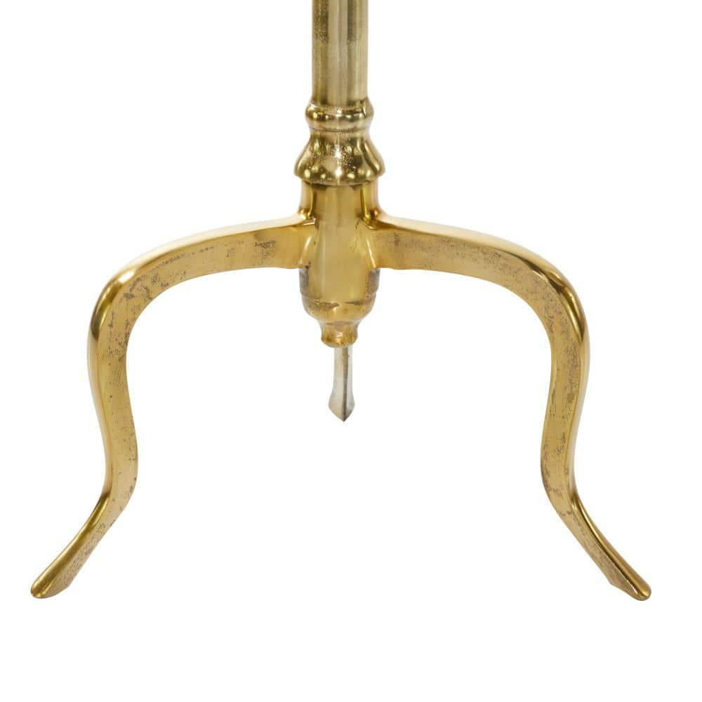 Olivia & May Contemporary Marble Accent Table White