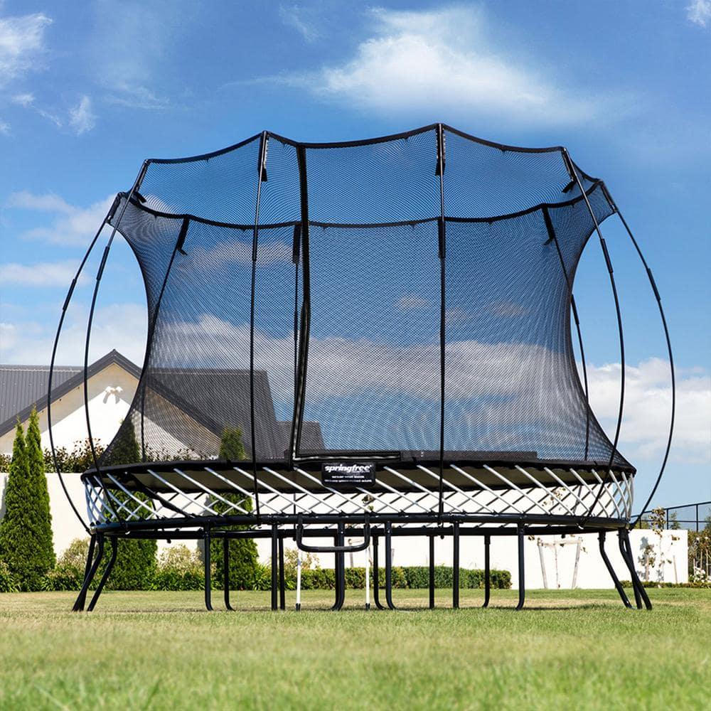 SpringfreeTrampoline Springfree Trampoline Kids Outdoor Medium Oval 8 x 11' Trampoline with Enclosure