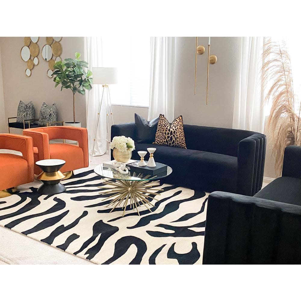 Azizi Stone Top Side Table - ACC3202A - Black/Gold - Safavieh