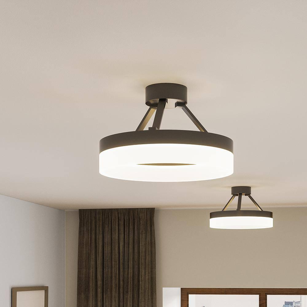 Danica Single Light Acrylic LED Semi Flush Mount