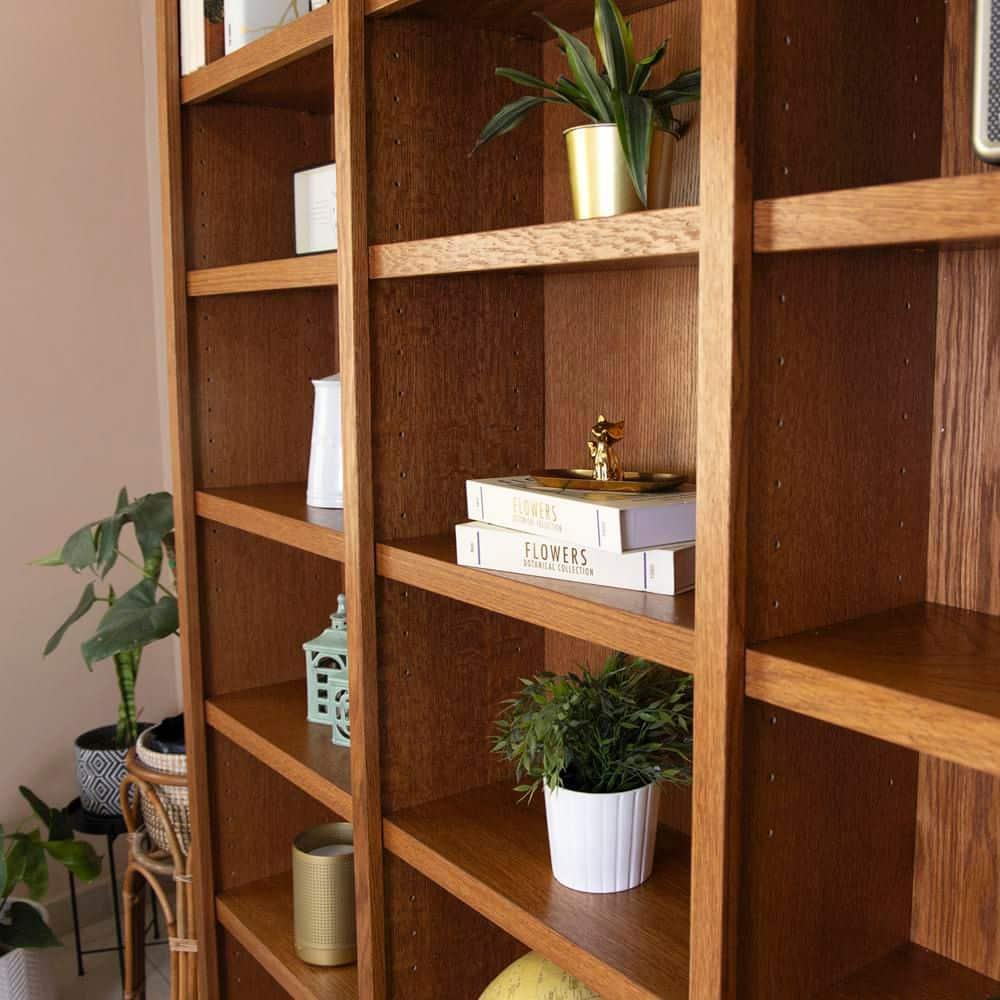 Winston Porter Aliette Triple Wide Wood Bookcase, 18 Bookshelf, 84 inch Tall Storage and Display Bookshelf for Home Office and Living Room