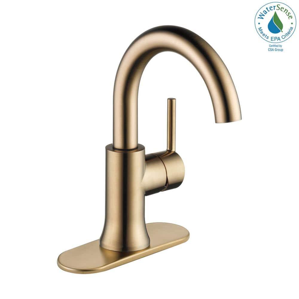 Trinsic Single Hole Bathroom Faucet with Drain Assembly, Single Handle Bathroom Sink Faucet