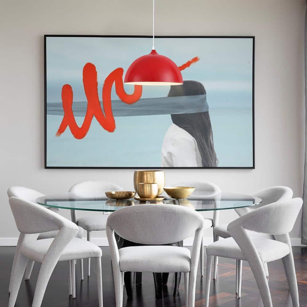 Danialah 1 - Light 11.81‘’ Industrial Dome Single Pendant with Metal Dome Shade for Kitchen Island Dinning Room