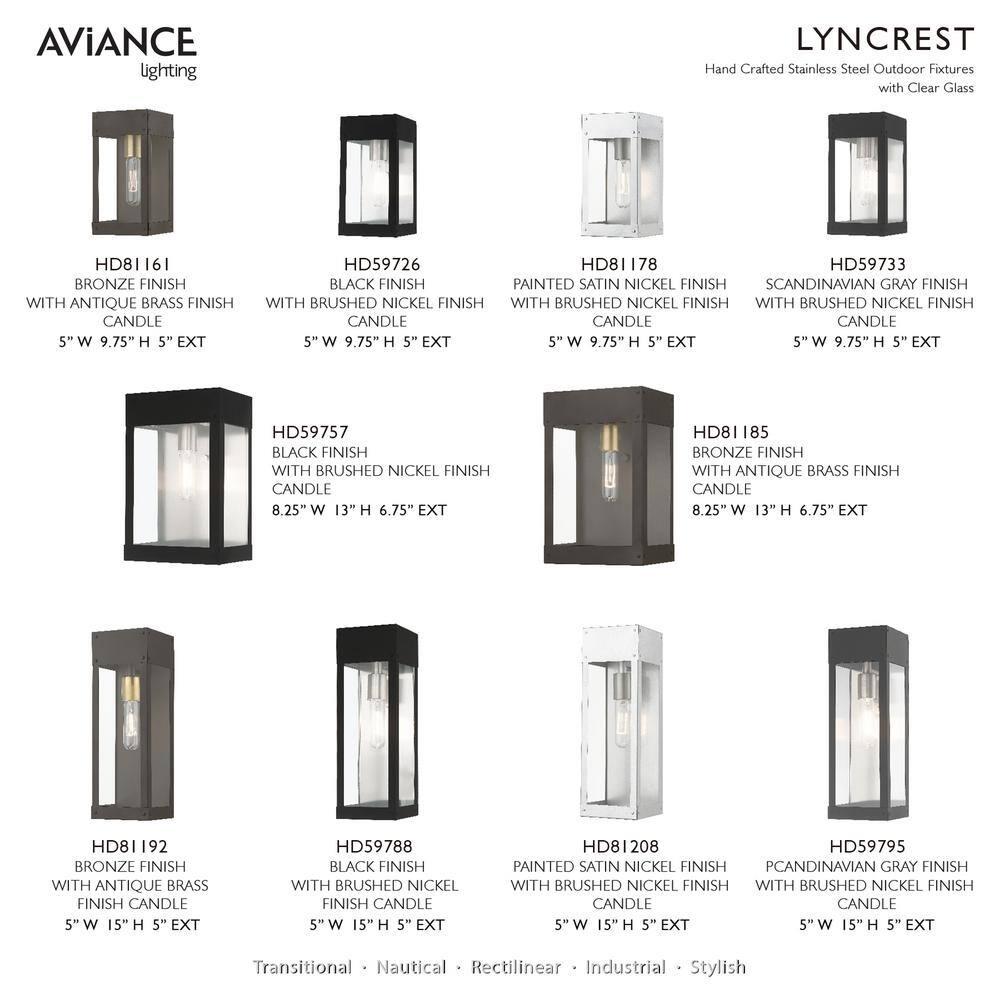Livex Lighting Barrett 1 - Light Wall Light in  Bronze/Antique Brass