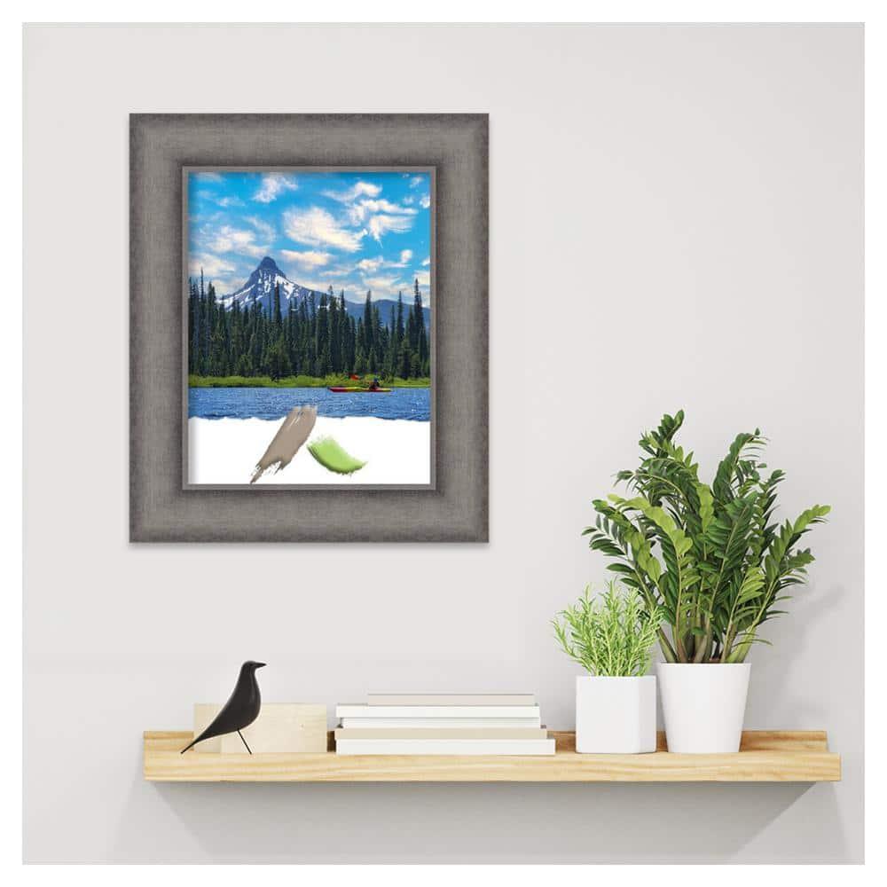 Amanti Art Burnished Concrete Wood Picture Frame Opening Size 11x14 in.