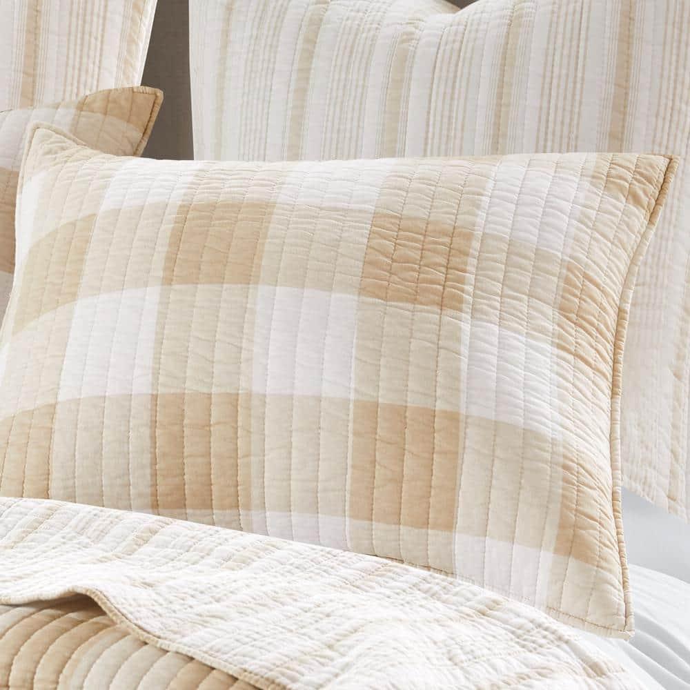 Camden Taupe Quilt Set - One Full/Queen Quilt and Two Standard Shams - Levtex Home