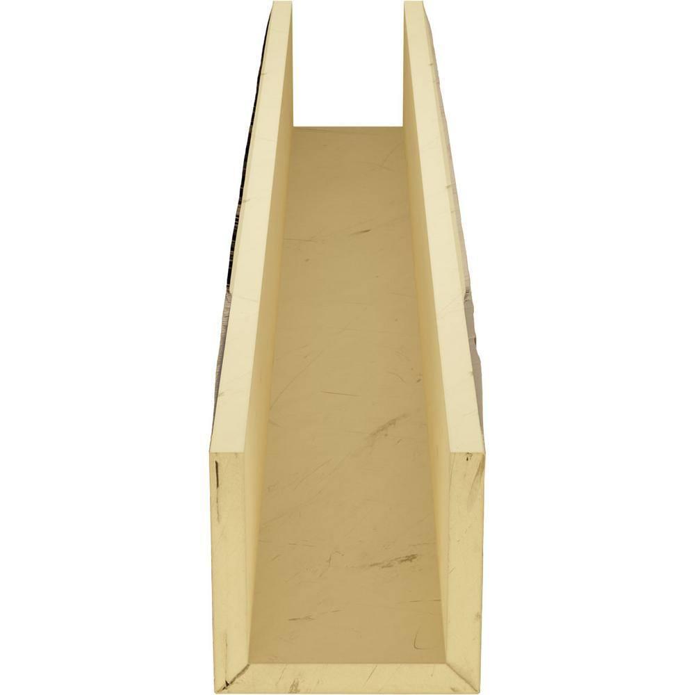 Ekena Millwork Hand Hewn Timberthane Faux Wood 3-Sided Ceiling Beam (U-beam)