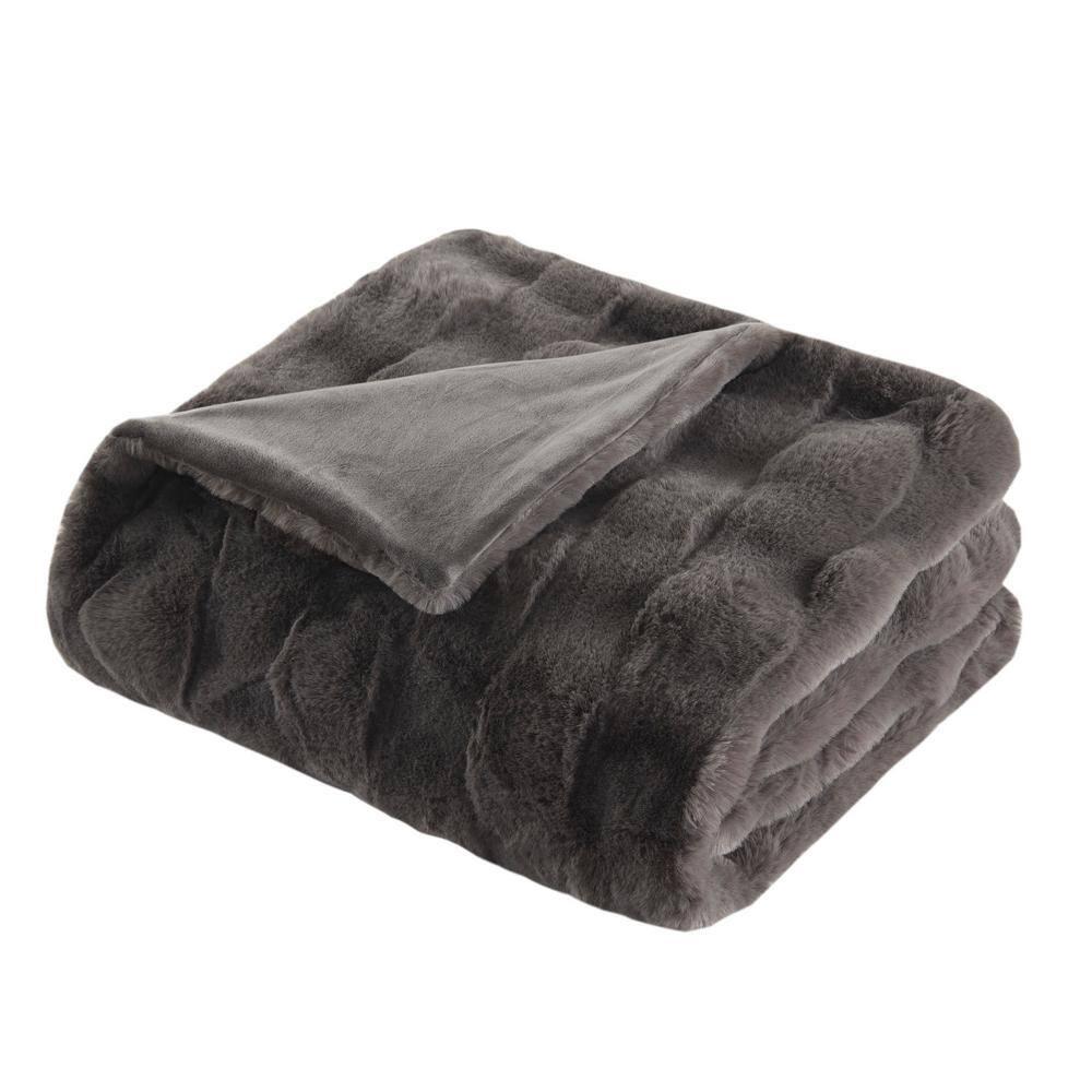 Madison Park Vivienne Faux Fur Throw