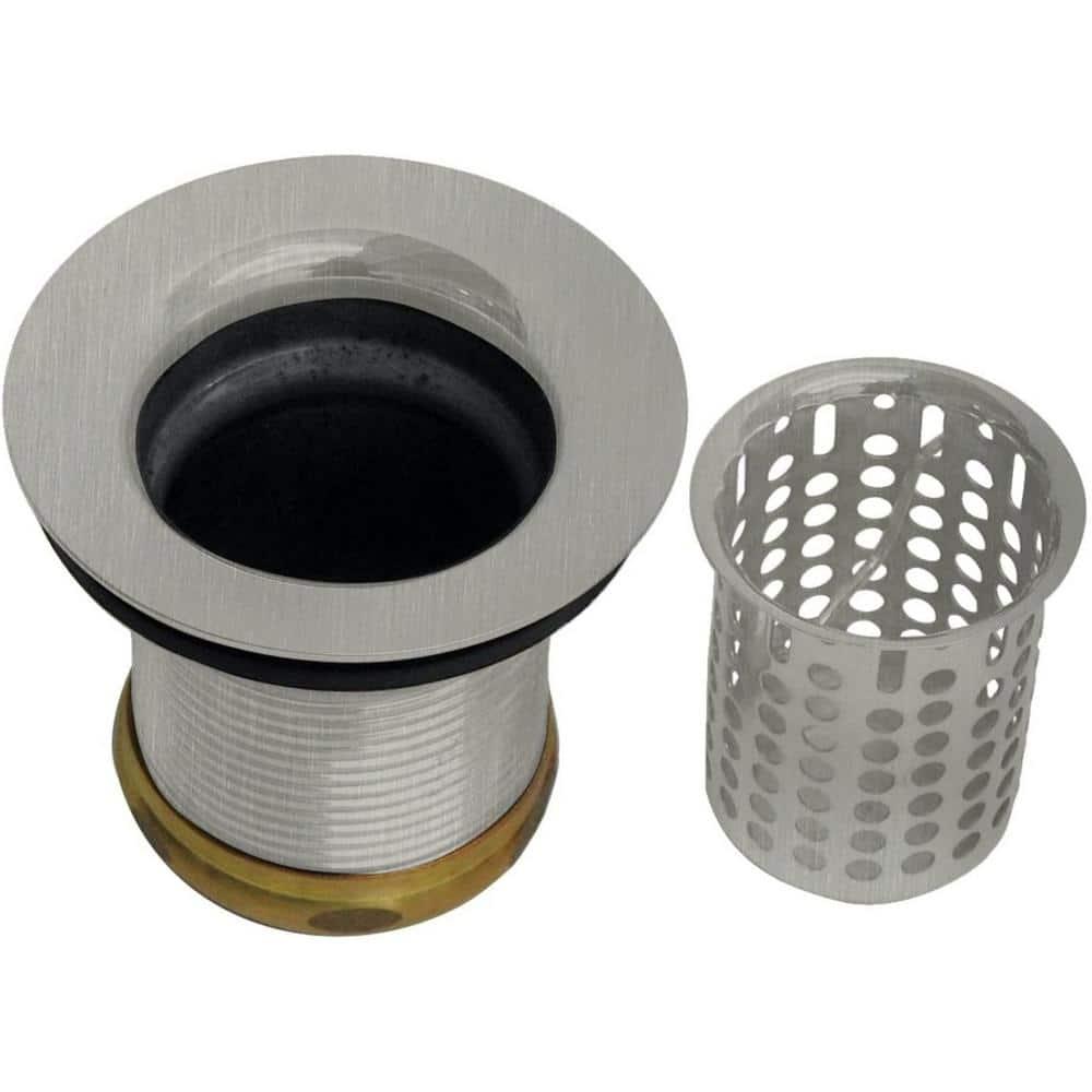 Junior Bar and Laundry Sink Drain Assembly with Removable Strainer Basket