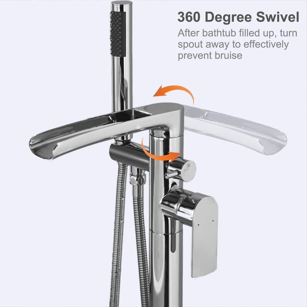 Floor Tub Filler with Diverter