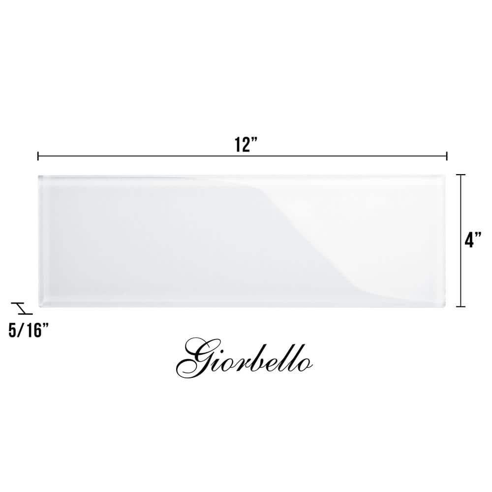 Giorbello Glass Subway 4" x 12" Wall Tile