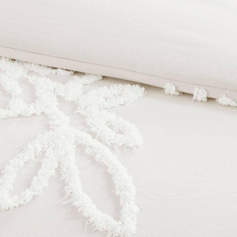 Kelly Clarkson Home Gwyneth 3 Piece Tufted Cotton Chenille Floral Duvet Cover Set