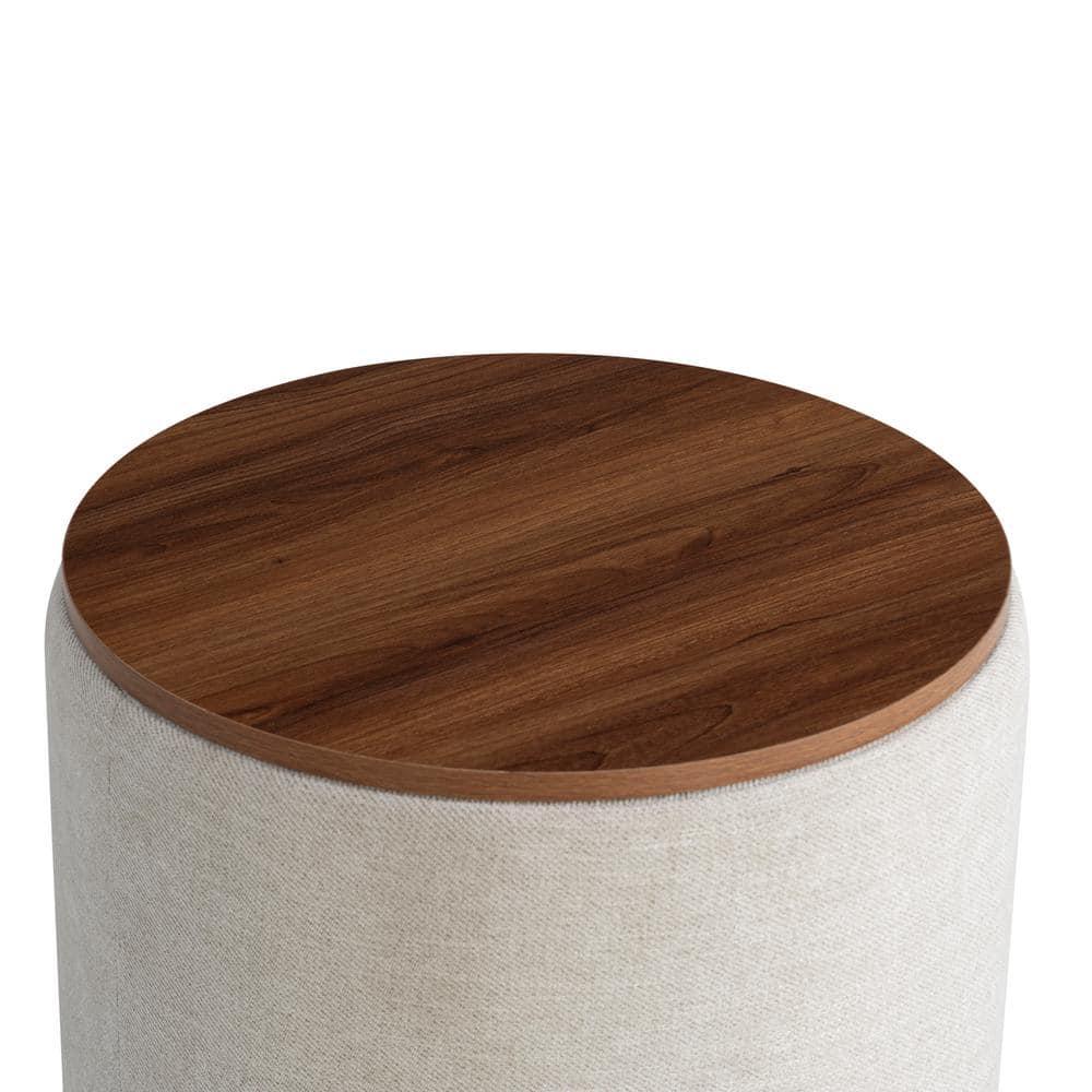 Studio Living Auckland Modern Nesting Storage Ottoman 2-Piece Set, Linen Fabric