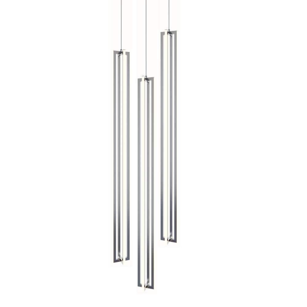 AFX Cass 3 Light Large Round Pendant Satin Nickel Satin Nickel