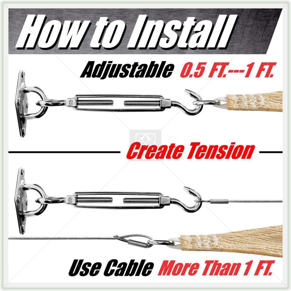 Colourtree Customize Waterproof 14' x 14' Square Sun Shade Sail