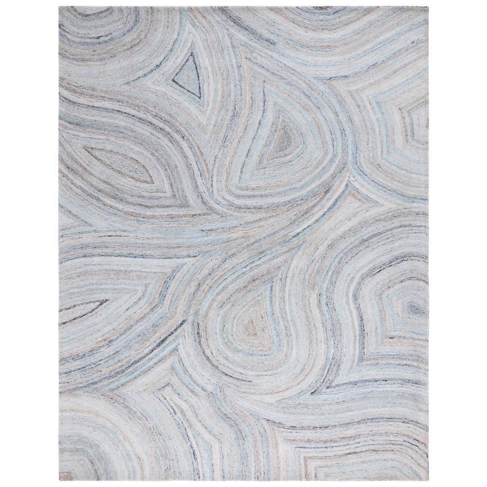 Abstract ABT147 Hand Tufted Area Rug - Beige/Blue - 8'x10' - Safavieh .