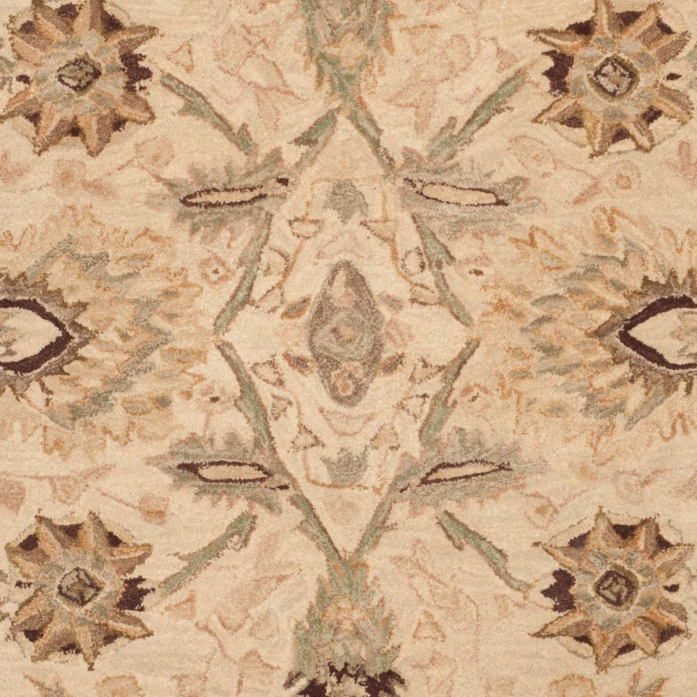 Anatolia AN512 Hand Tufted Indoor Area Rug - Ivory/Brown - 8'x8' - Safavieh