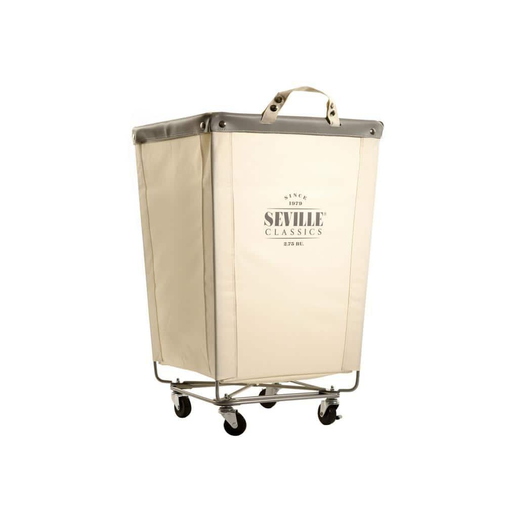 Seville Classics Rolling Commercial Laundry Hamper