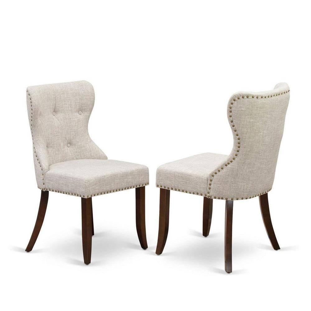 Oxford Dining Room Table Set - Mahogany & Doeskin, Set of 2