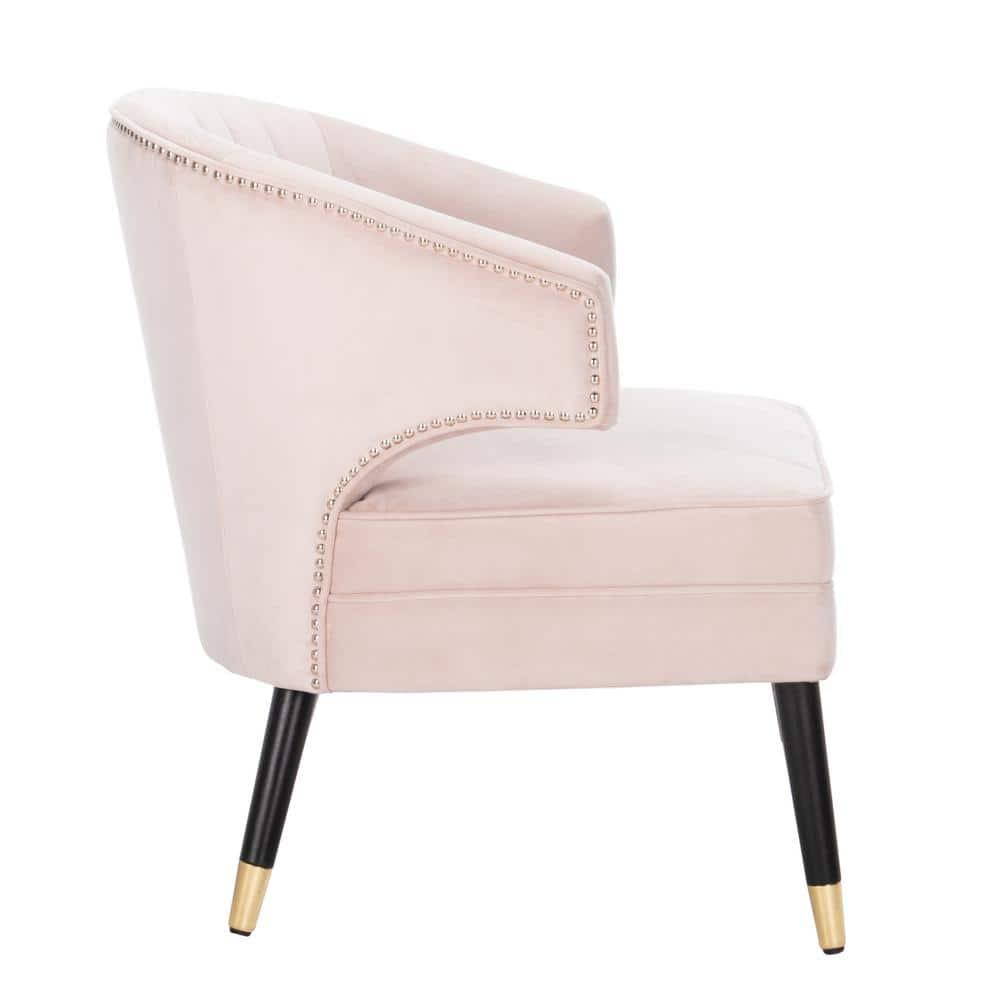 Stazia Wingback Accent Chair - ACH4502 - Blush/Black - Safavieh