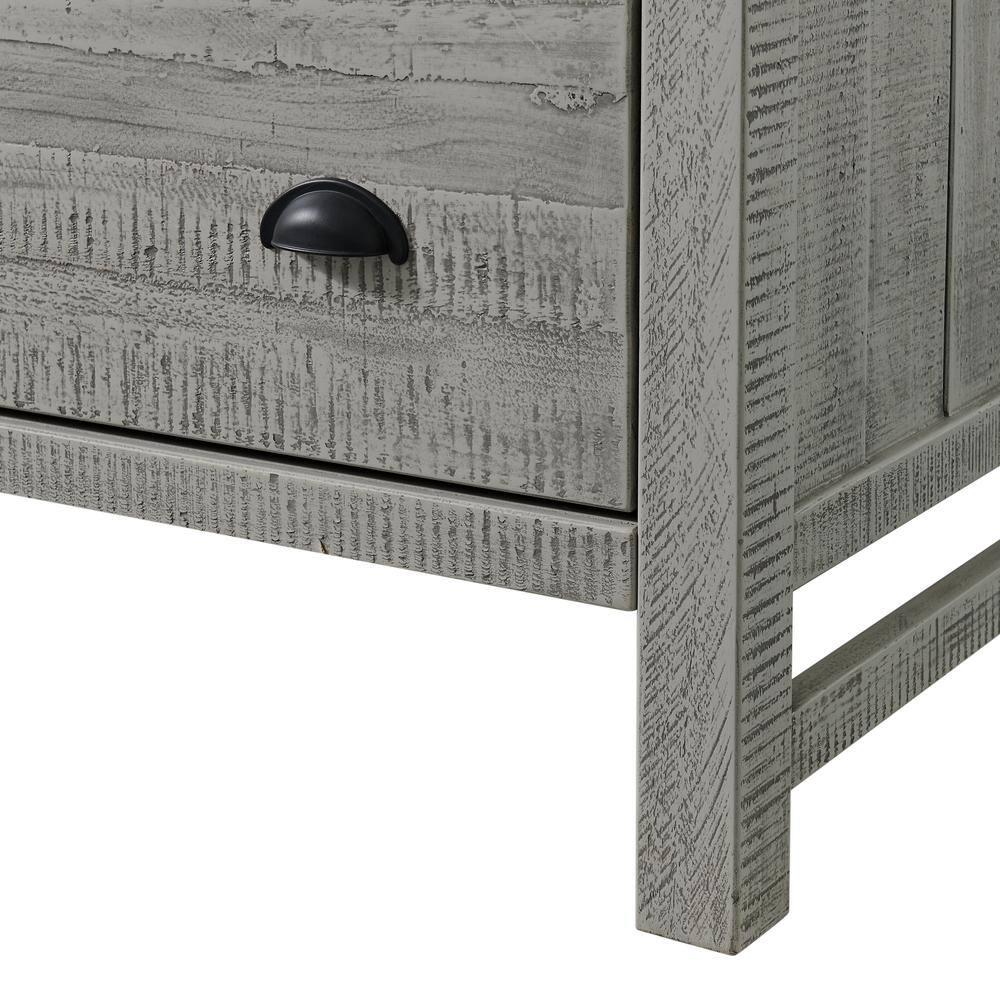 Alaterre Furniture Arden 6-Drawer Double Dresser, Solid Pine Wood, Black Metal Pulls, Anti-Tipping Kit Included, Modern Farmhouse Design, Driftwood Gray