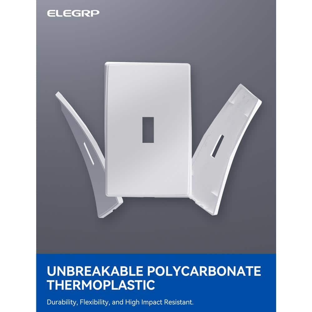 ELEGRP No Subject 1 - Gang Toggle Light Switch Wall Plate (Set of 10)