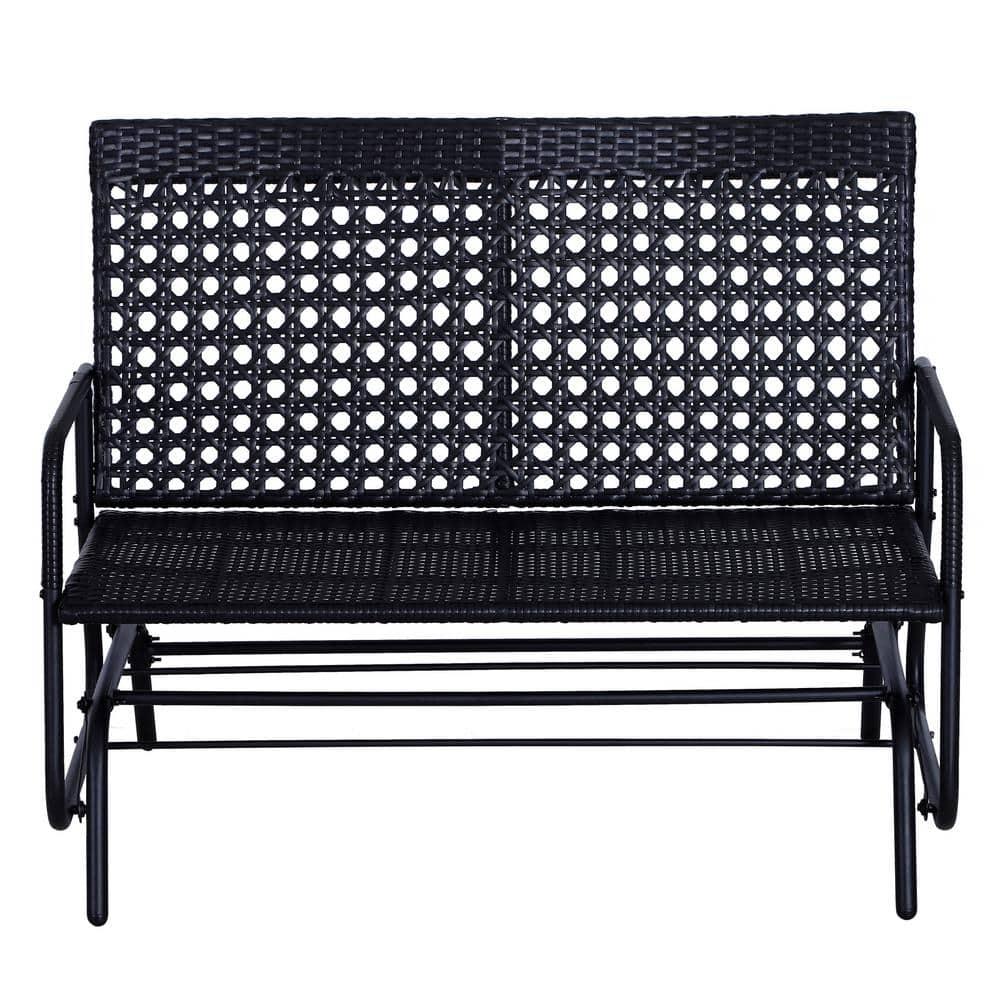 Lark Manor™ Patio 2-Person Wicker Glider Bench Rocking Chair