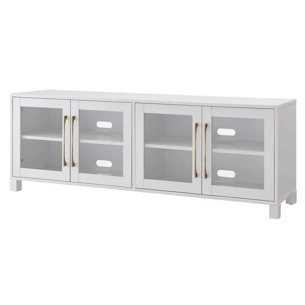 Evelyn&Zoe Quincy Rectangular TV Stand for TV's up to 75", White