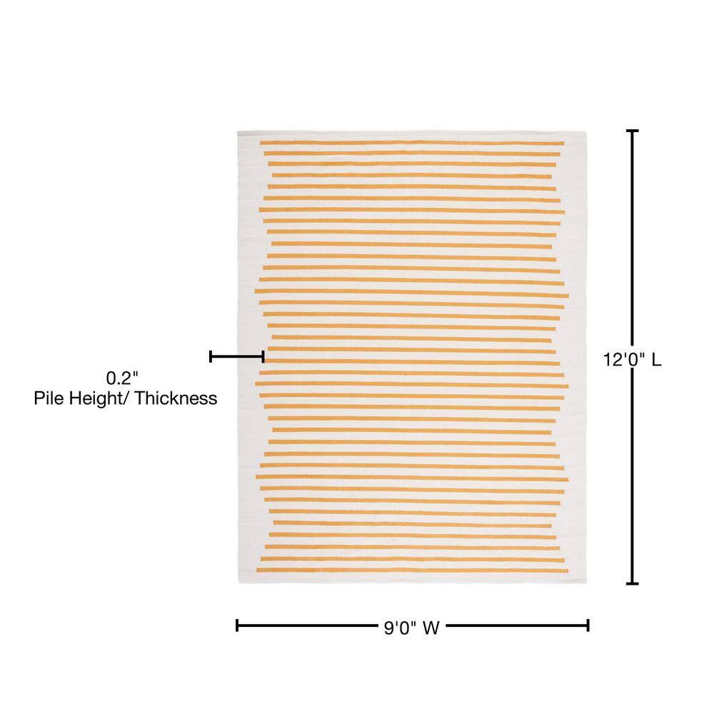 Montauk MTK313 Hand Woven Indoor Area Rug - Ivory/Gold - 9'x12' - Safavieh
