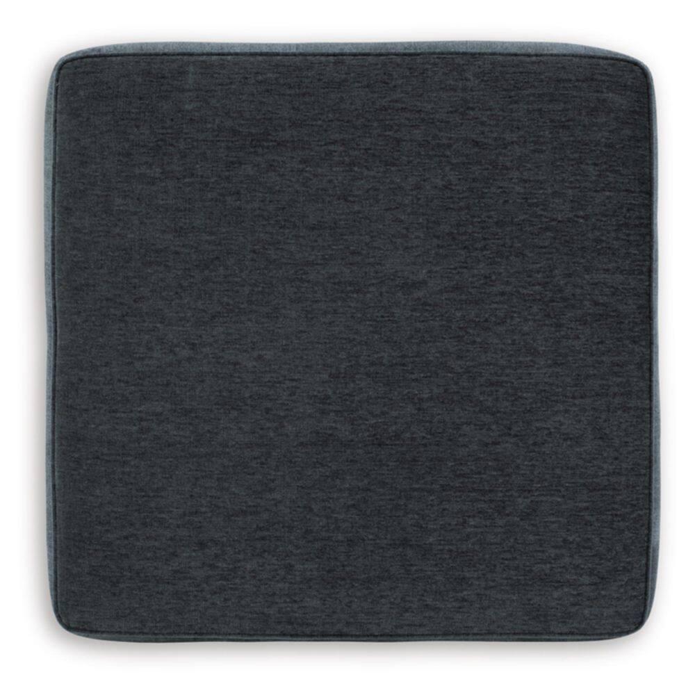 Contemporary Gray Chenille Oversized Footstool 39"x39"