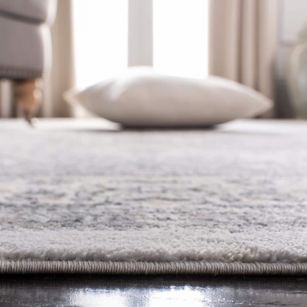 Isabella ISA916 Power Loomed Area Rug - Dark Grey/Cream - 9'x12' - Safavieh