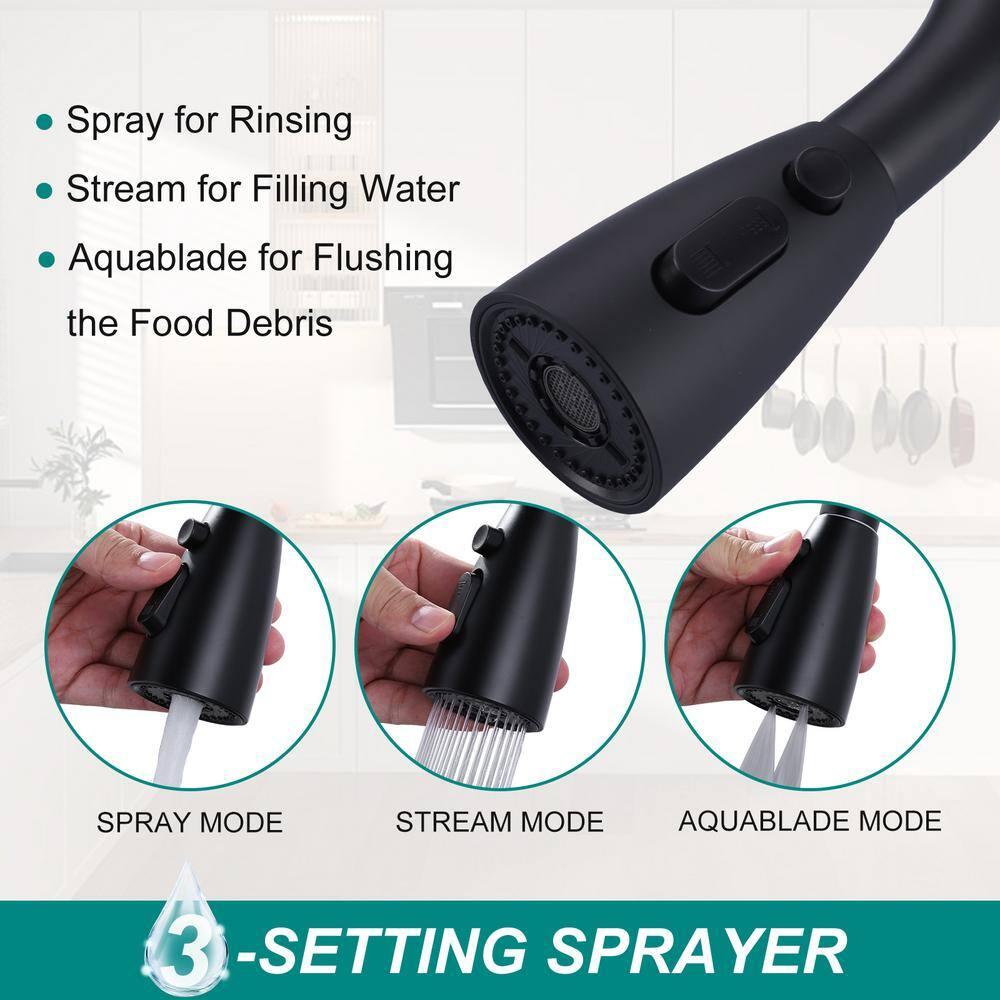 ARCORA ARCORA Stainless Steel  Single Handle Pull-Down Sprayer Kitchen Faucet Set with Touchless Sensor AR7100301B-DC