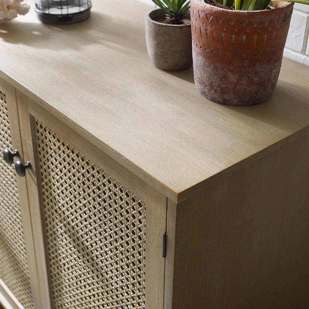 Art Leon Cane Wicker Cabinet Sideboard, Natural