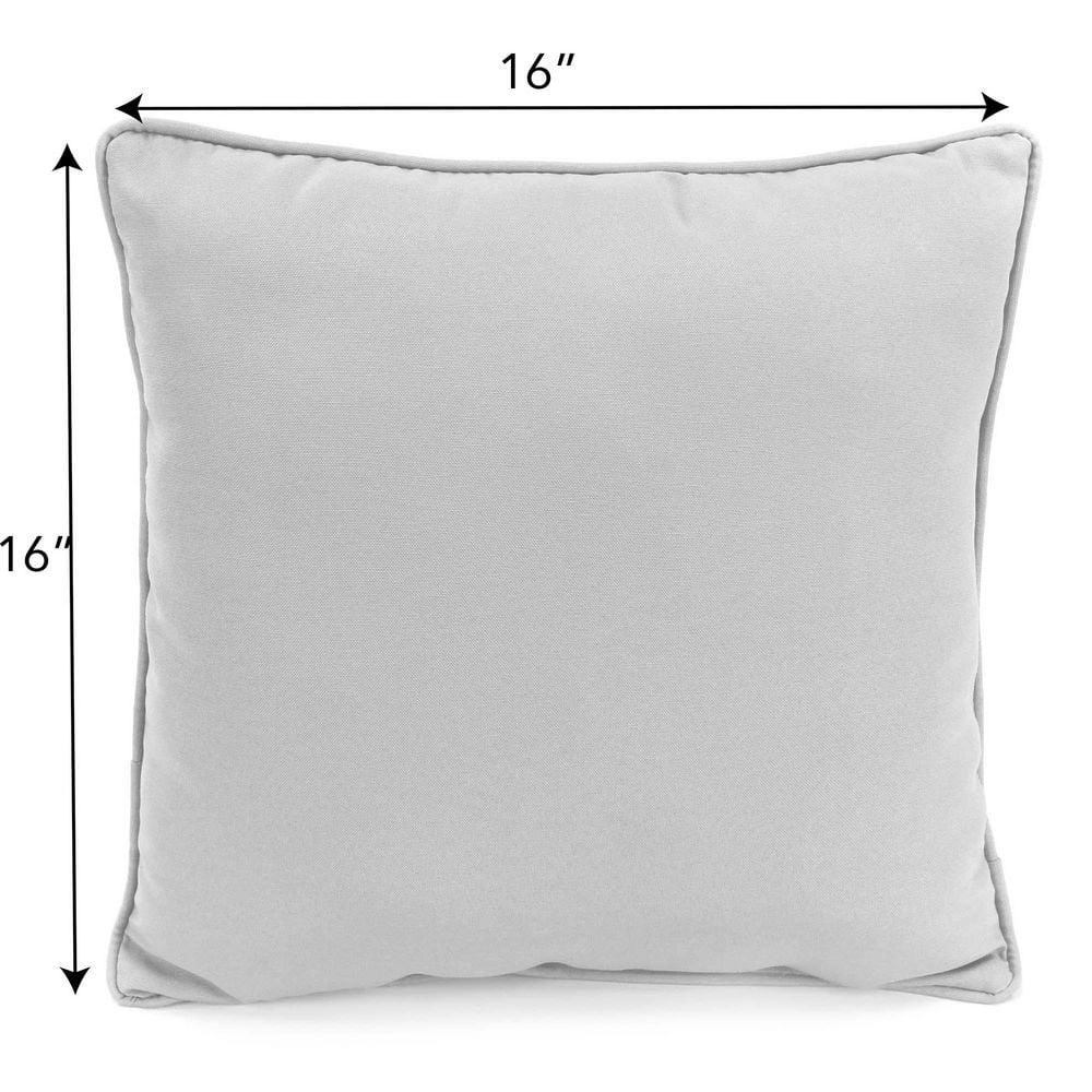 Jordan Manufacturing 16" x 16" Bee Script Cream Novelty Square Outdoor Throw Pillow with Welt