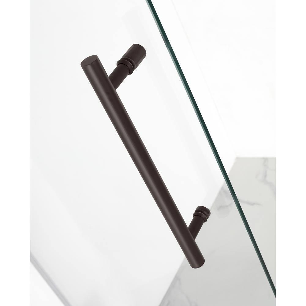 Nautis 64.25" - 65.25" x 72" Hinged Frameless Shower Door