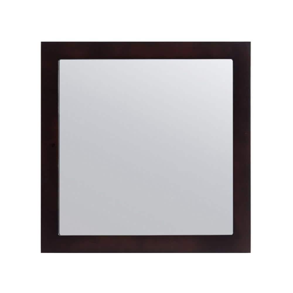 Laviva 313FF-3030E 0.79 x 30 x 30 in. Sterling Framed Square Espresso Mirror