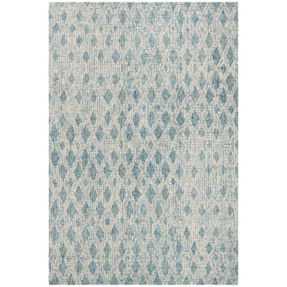 Abstract ABT206 Hand Tufted Area Rug - Ivory/Blue - 8'9"x11'9" - Safavieh.