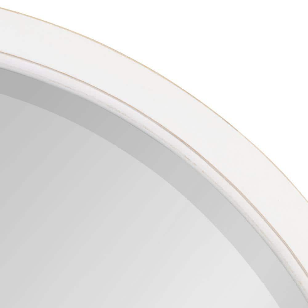 18&#34; x 18&#34; Hogan Round Framed Decorative Wall Mirror White - Kate &#38; Laurel All Things Decor