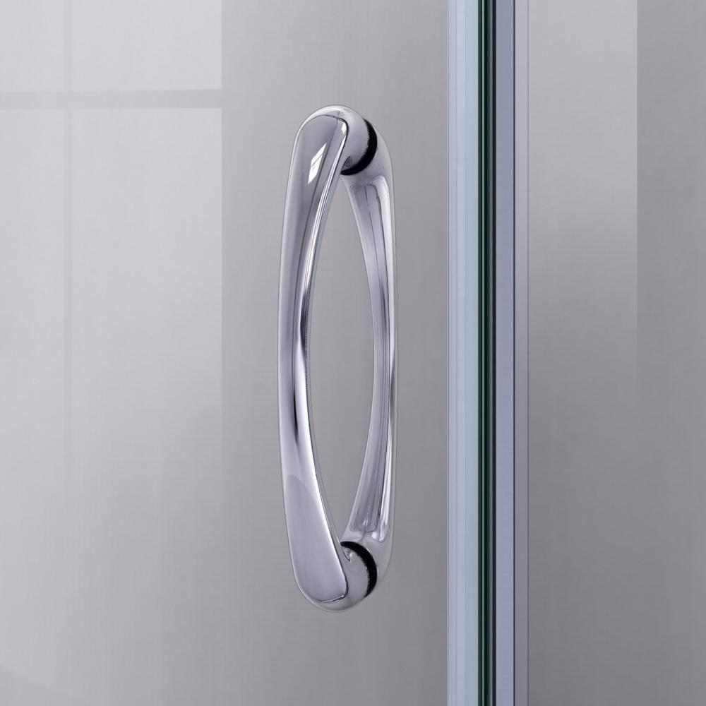 DreamLine Prime 33" x 74.75" Round Sliding Shower Enclosure with Base Included DL-6701-22-01FR