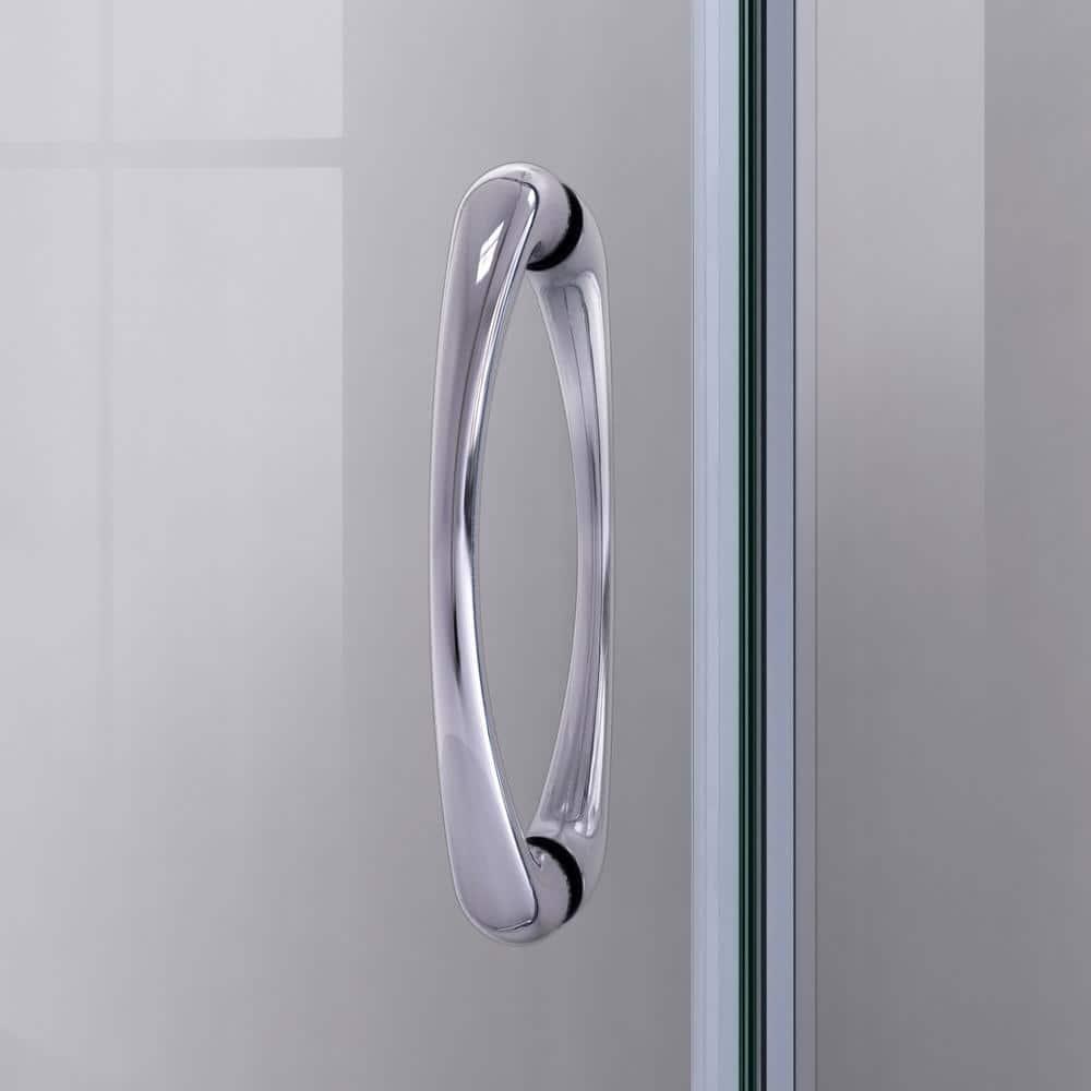 Prime 38" W x 38" D x 74.75" H Round Sliding Shower Enclosure with Base Included