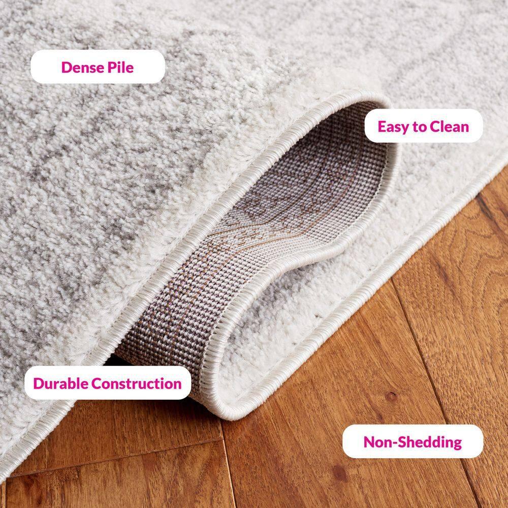 Adirondack ADR108 Power Loomed Area Rug - Ivory/Silver - 8'x10' - Safavieh.