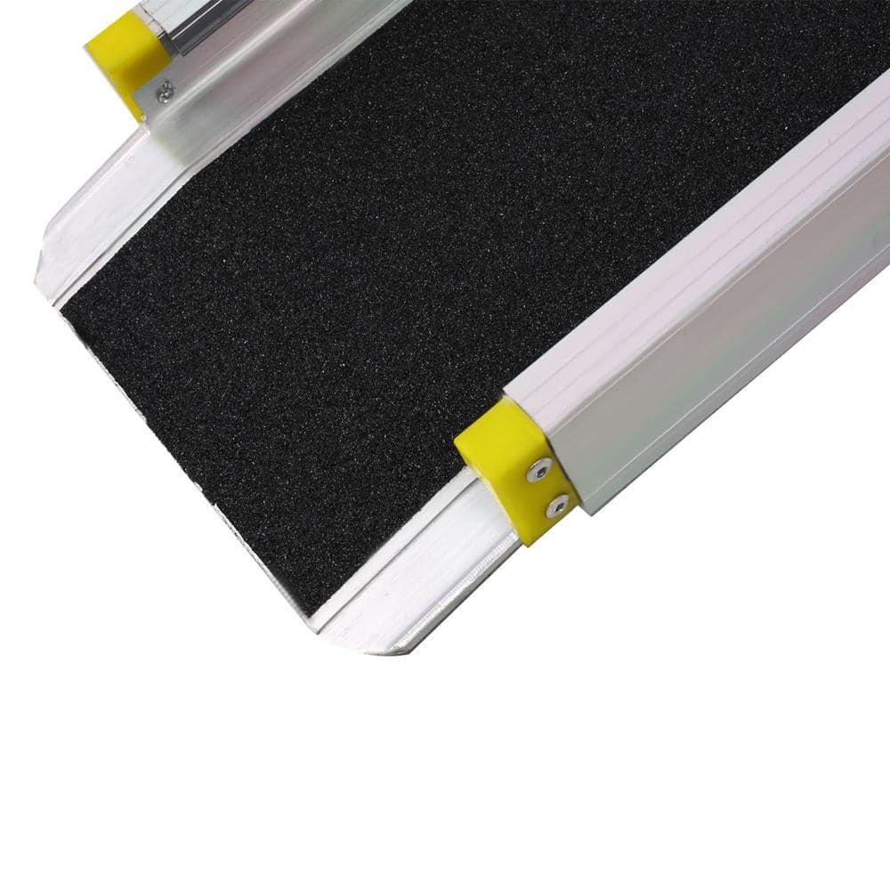 Adjustable Telescoping Wheelchair Ramps 48"-84" Extension Non-Skid Surface Safe & Convenient Access Solution for Vans, Curbs & Steps