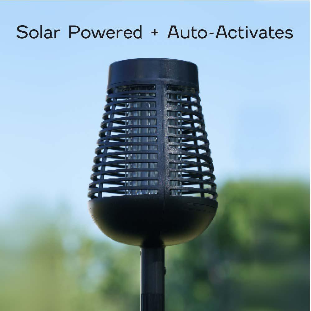 PIC Pic Flickering Flame Solar Bug Zapper Insect Killer Torch