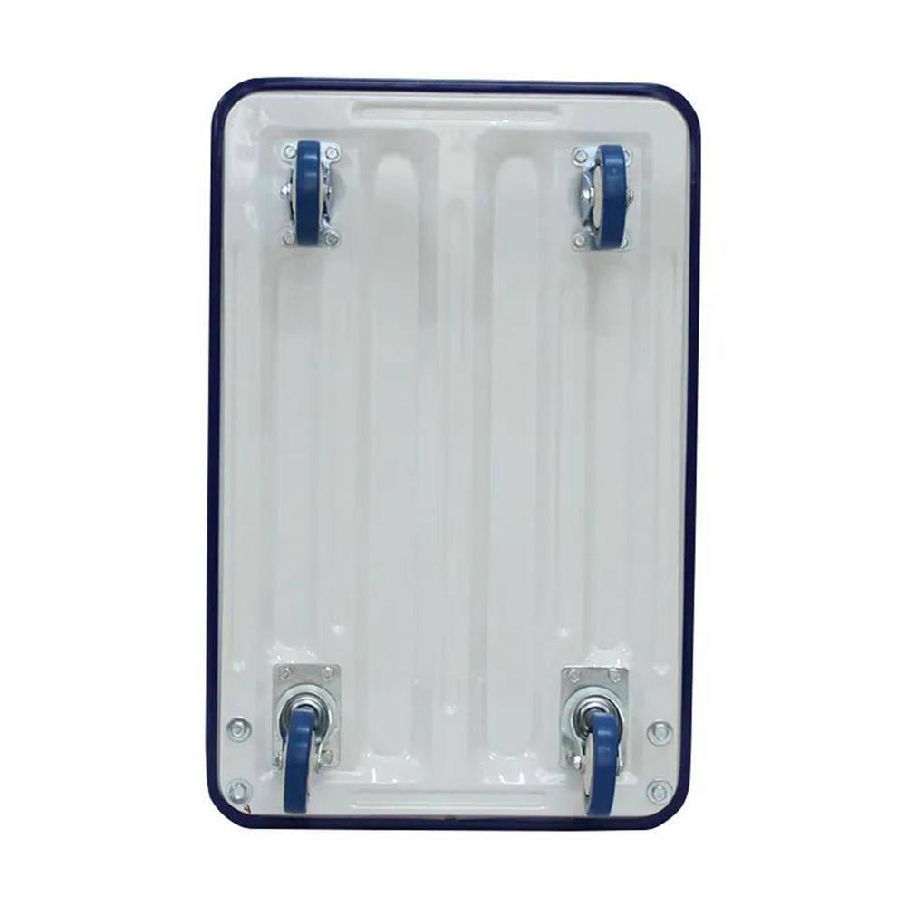 330 lb. Capacity 4-Wheel Standard Duty Steel Platform Truck in Blue