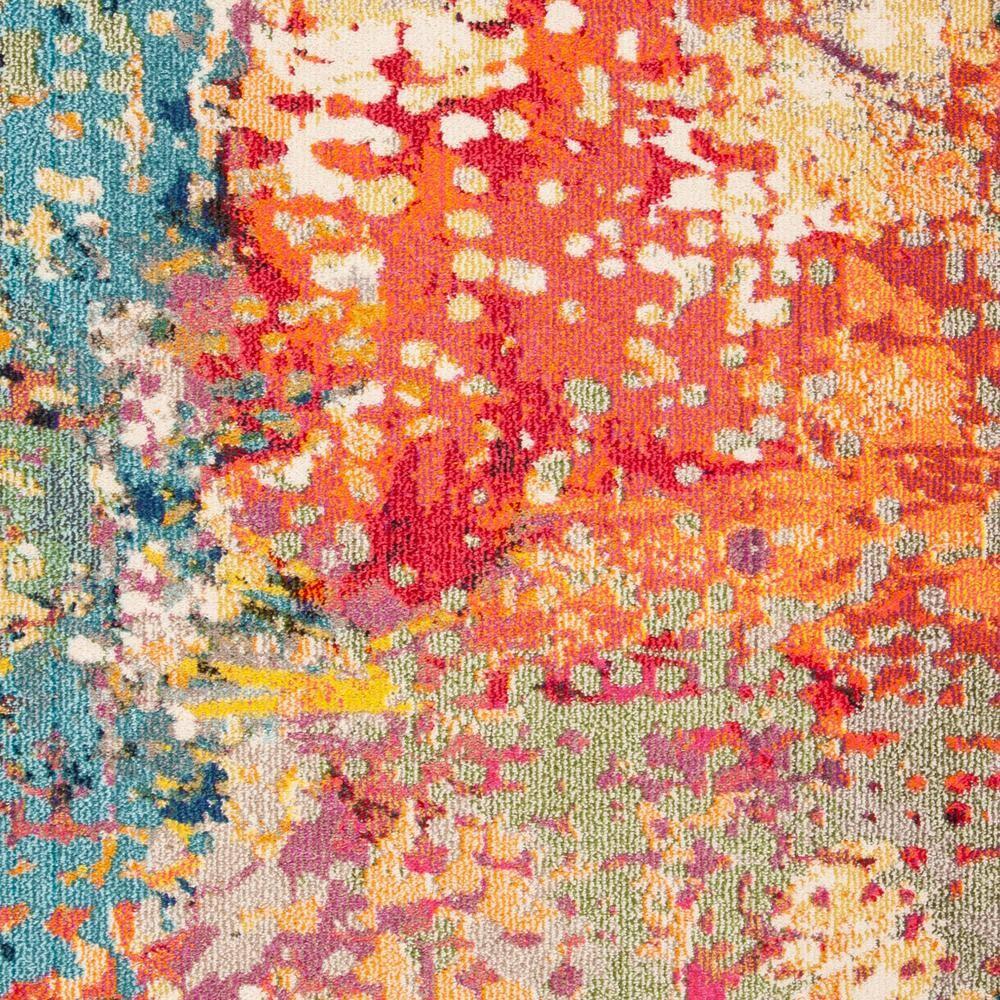 SAFAVIEH Madison Colleen Abstract Distressed Area Rug, Ivory/Multi, 9' x 12'